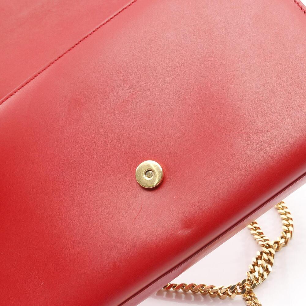 Saint Laurent Paris Kate Monogram Shoulder Bag Leather Red - Picture 6 of 8